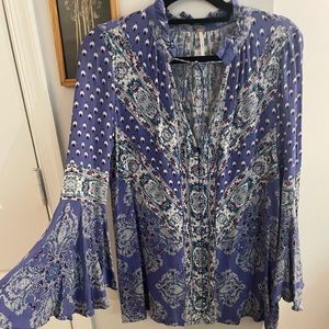 Free people purple boho blouse